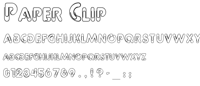 Paper Clip font